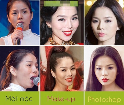 Ngắm mặt mộc sao Việt khi không trang điểm và photoshop - ảnh 8