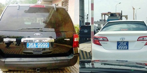 Ninh Bình: 2 xế hộp cùng mang biển xanh “tứ quý tài” - ảnh 1