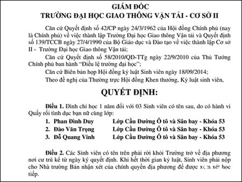 Quấy rối bạn nữ cùng lớp, ba nam sinh viên đại học bị đình chỉ học - ảnh 2