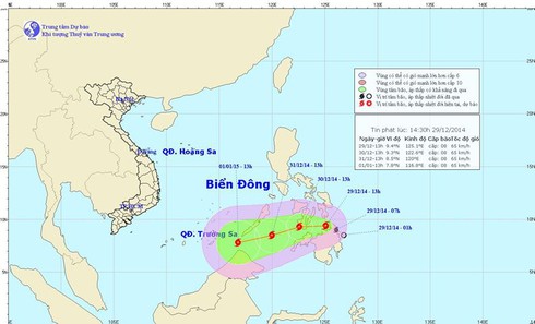 Tin bão gần Biển Đông chiều 29/12 và Dự báo thời tiết Tết Dương lịch - ảnh 1
