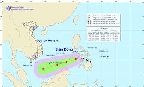 Tin mới nhất bão Jangmi ngày 31/12 và thời tiết Hà Nội Tết Dương lịch - ảnh 1