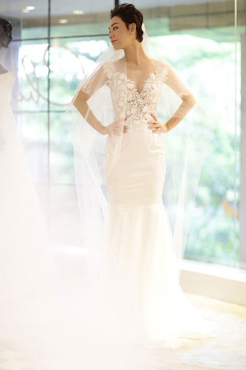 Cận cảnh những váy cưới lộng lẫy của Sao Việt trong năm 2014 - ảnh 5