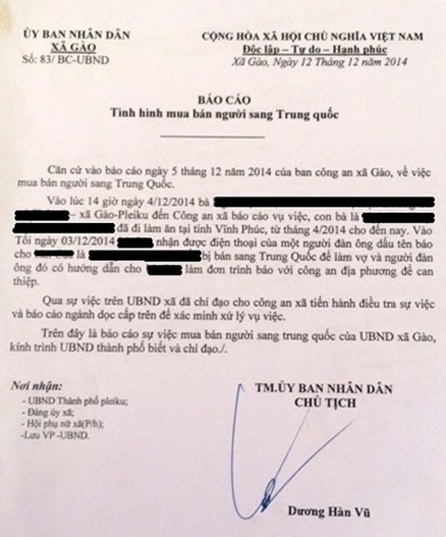 Nỗi cay đắng của cô gái bị bán sang Trung Quốc - ảnh 1