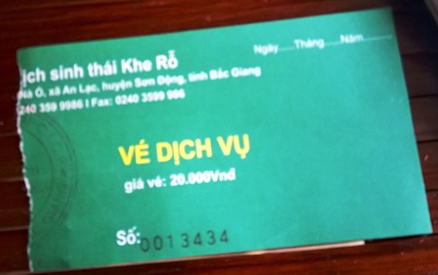Tự ý thu phí dịch vụ tham quan Khu du lịch sinh thái Khe Rỗ - ảnh 2