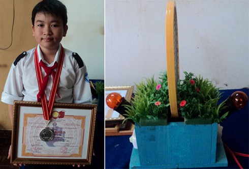 Một học sinh lớp 7 chế tạo thành công đèn bắt côn trùng - ảnh 1