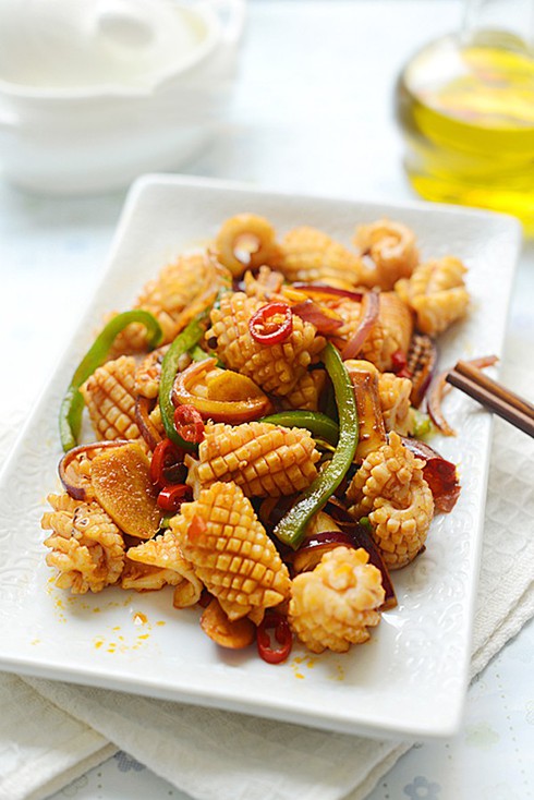 Mực xào rau củ cay kiểu mới vừa ngon vừa đẹp mắt - ảnh 8