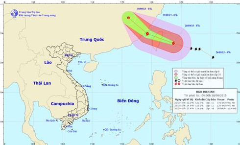 Tin mới nhất bão DUJUAN ngày 28/9 và dự báo thời tiết 10 ngày tới - ảnh 1