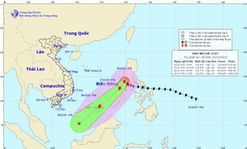 Tin bão mới nhất cơn bão số 5 và dự báo thời tiết ngày 16/12 - ảnh 1