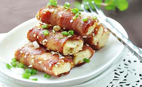Thịt ba chỉ cuốn đậu phụ - ảnh 1