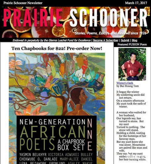 Prairie Schooner chọn Lời thề mùa đông của Bùi Hoàng Tám là bài thơ tiêu biểu - ảnh 1