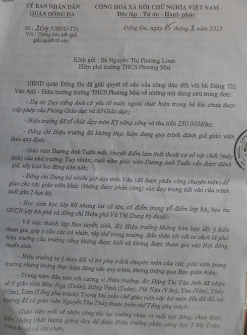 Chuyện lạ giữa Thủ đô: Học sinh lớp 8B có điểm, học bạ lớp 8A - ảnh 2