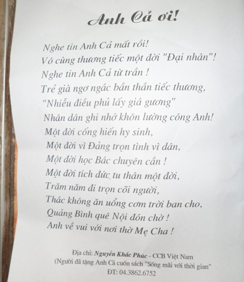 Gặp người làm thơ chia buồn tại lễ viếng Đại tướng Võ Nguyên Giáp - ảnh 2