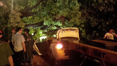 Hà Nội: Cây đổ gãy đè chết một lái xe taxi trong mưa dông - ảnh 10