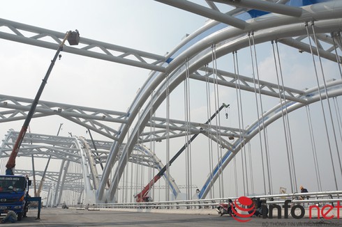 Hà Nội: Cầu Đông Trù trước giờ khánh thành - ảnh 1