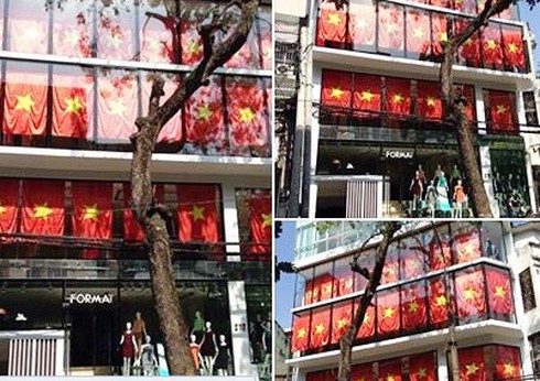 Phủ kín cờ Tổ quốc: Các cửa hàng Format khiến cư dân mạng cảm động - ảnh 1