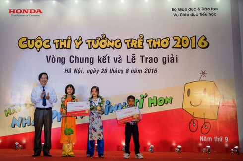Honda VN trao giải Nhất 'Ý tưởng trẻ thơ 2016