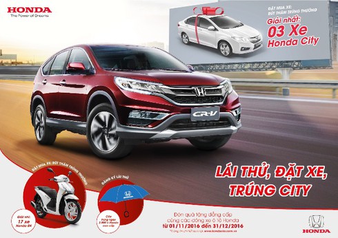 Honda Việt Nam triển khai chương trình lái thử trúng xe thật - ảnh 1