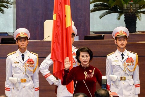 Bà Nguyễn Thị Kim Ngân tuyên thệ nhậm chức Chủ tịch Quốc hội khóa 14 - ảnh 1