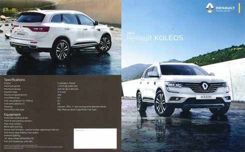 Renault Koleos 2016 lộ diện thông số kỹ thuật trước ngày cập bến tại Malaysia - ảnh 1