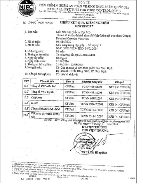 Vụ học sinh Nam Định ngộ độc do uống sữa: Sữa Cô Gái Hà Lan an toàn - ảnh 1