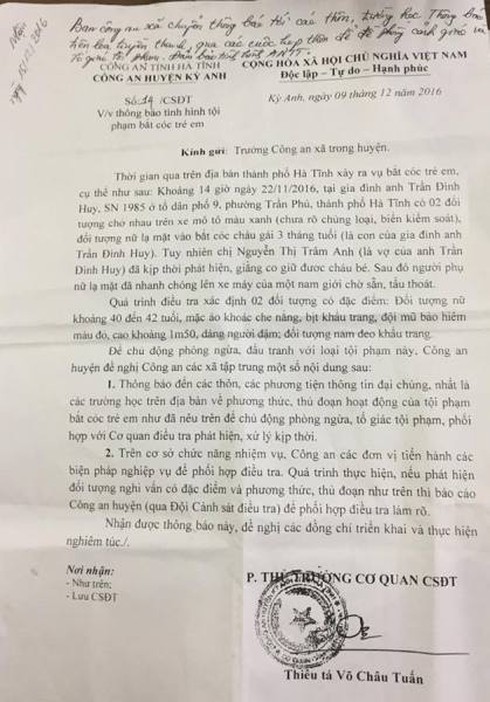 Hà Tĩnh: Điều tra kẻ bịt mặt đột nhập trường mầm non, nghi bắt cóc trẻ em - ảnh 3