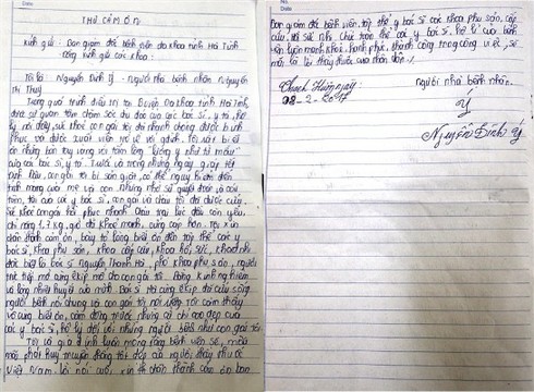 Hà Tĩnh: Sản phụ viết thư cảm ơn bác sĩ sau khi được cứu sống - ảnh 2