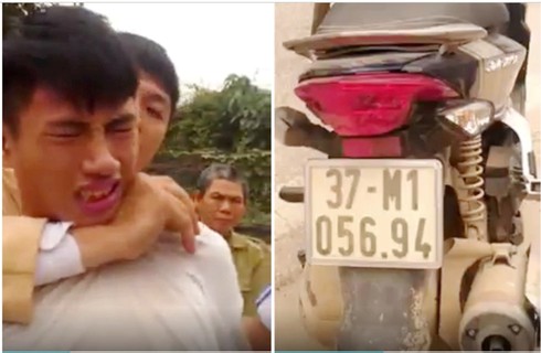 Nam sinh khóc lóc, kêu oan sau khi lấy trộm xe máy bỏ chạy - ảnh 1