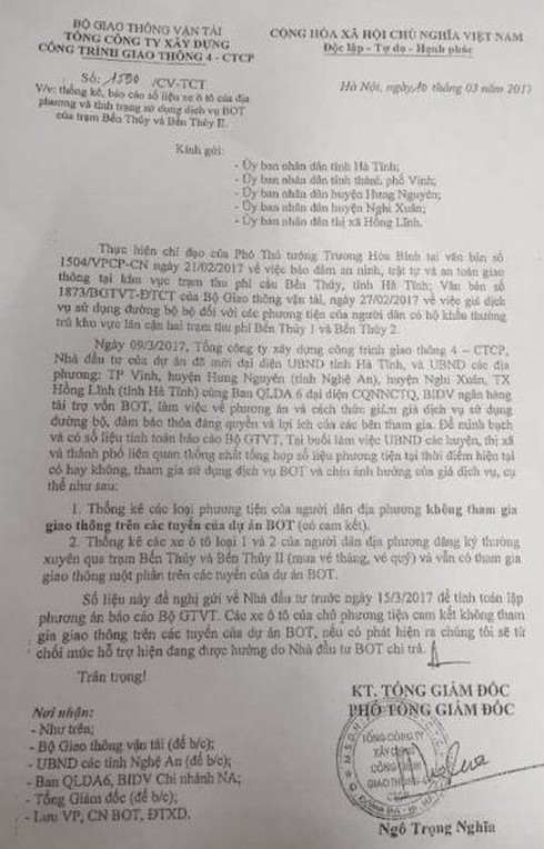 Nghệ An, Hà Tĩnh: Chủ xe ô tô phải cam kết không đi đường... BOT - ảnh 2