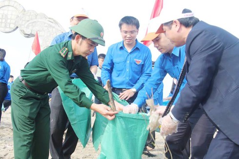 Hà Tĩnh: Hãy làm sạch biển - ảnh 1