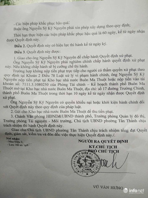 Đắk Lắk: Con trai Phó trưởng Ban Nội chính bị xử phạt vì xây nhà không phép - ảnh 3