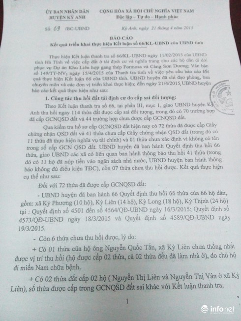 Hà Tĩnh: Thu hồi hàng trăm lô đất TĐC DA Formosa sau những quyết định tranh cãi - ảnh 3