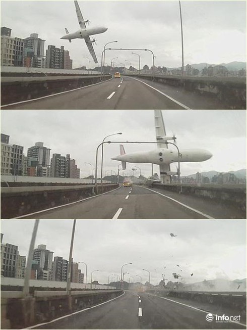 Máy bay Đài Loan chở 58 người đâm xuống sông - ảnh 1