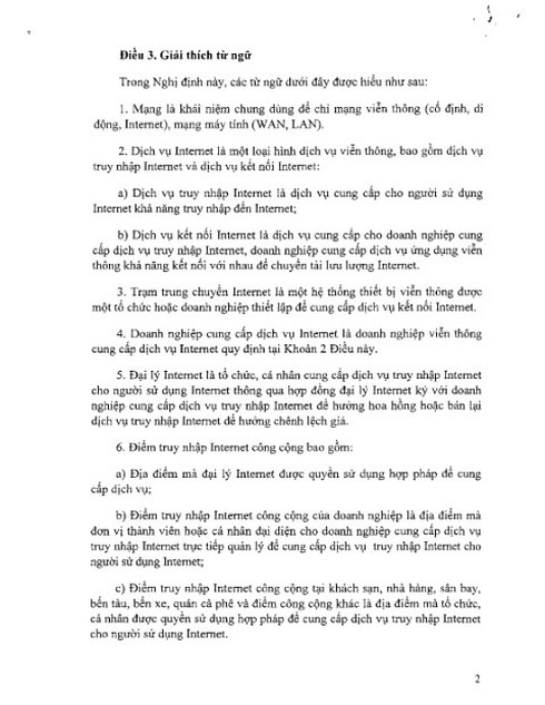 Toàn văn Nghị định số 72/2013/NĐ-CP về Quản lý, cung cấp, sử dụng dịch vụ Internet... - ảnh 2