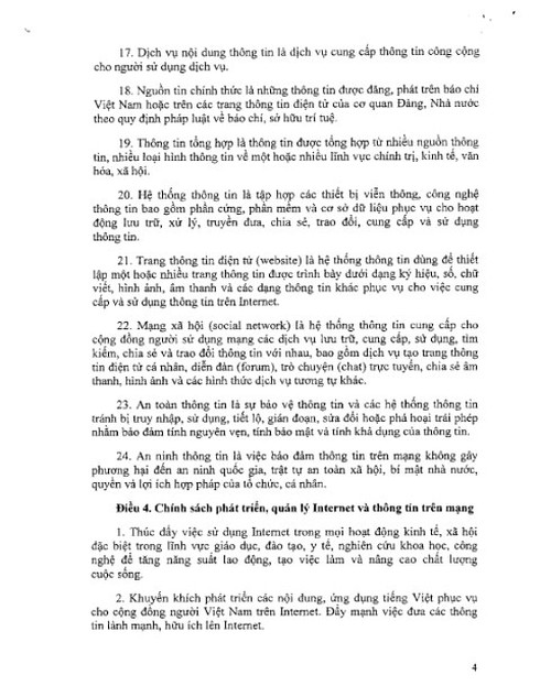 Toàn văn Nghị định số 72/2013/NĐ-CP về Quản lý, cung cấp, sử dụng dịch vụ Internet... - ảnh 4