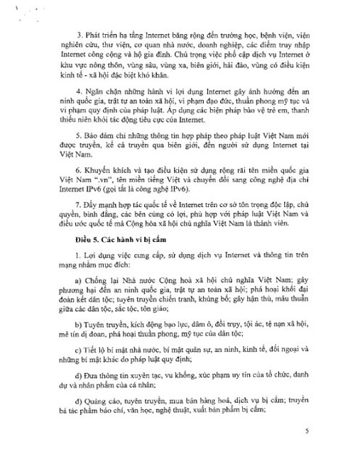 Toàn văn Nghị định số 72/2013/NĐ-CP về Quản lý, cung cấp, sử dụng dịch vụ Internet... - ảnh 5