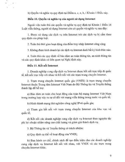 Toàn văn Nghị định số 72/2013/NĐ-CP về Quản lý, cung cấp, sử dụng dịch vụ Internet... - ảnh 9