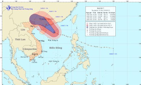 Tin bão số 7 mới nhất tối 13.8: Hoàng Sa biển động dữ dội - ảnh 1