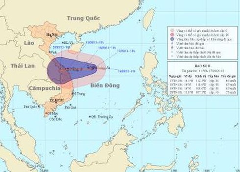 Tin bão số 8 mới nhất trưa 17/9: Sầm sập vượt Hoàng Sa hướng vào đất liền - ảnh 2