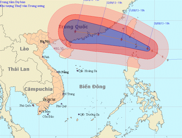 Tin siêu bão Usagi và dự báo thời tiết ngày 21/9 - ảnh 1