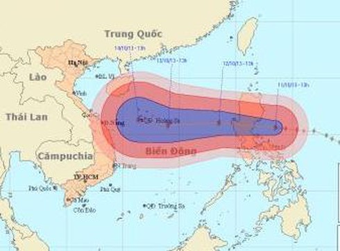 Tin mới nhất về bão Nari (bão số 11) chiều 11/10 - ảnh 1