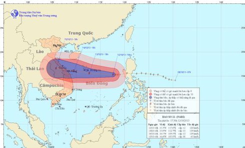 Bão số 11 giật cấp 14, có khả năng mạnh thêm - ảnh 1