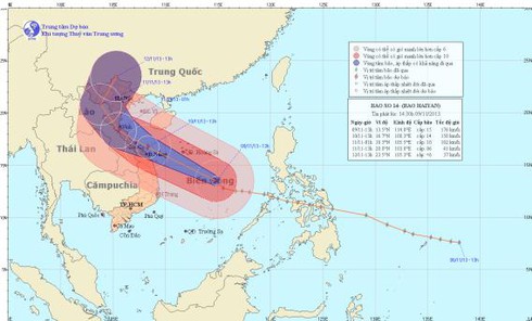 Tin bão số 14 gần bờ mới nhất chiều 9/11: Cách Trường Sa hơn 200Km - ảnh 1