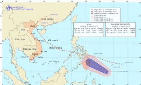 Áp thấp nhiệt đới gần Biển Đông mạnh lên ngay sau bão số 14 tan (11/11) - ảnh 1