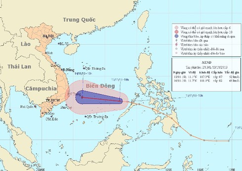 Tin áp thấp nhiệt đới (nguy cơ bão số 15) mới nhất tối 13/11: Gây mưa diện rộng - ảnh 1