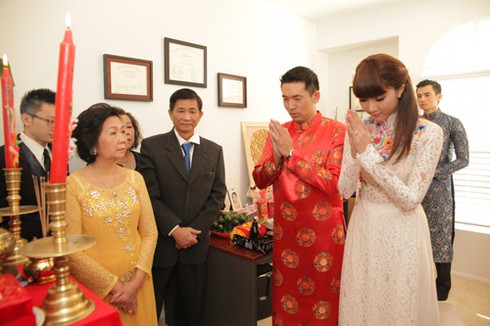 Ngọc Quyên rạng rỡ trong lễ rước dâu - ảnh 3