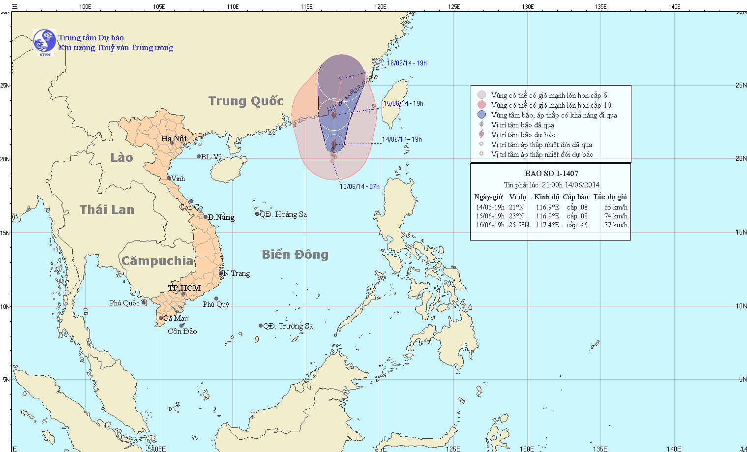 Tin bão số 1 mới nhất và dự báo thời tiết ngày 15/6 - ảnh 1