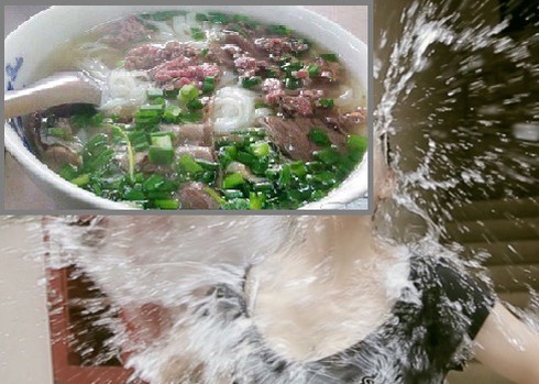 Bị con dâu cũ tạt bát phở, đập tô vào đầu vì nói lời xúc phạm - ảnh 1