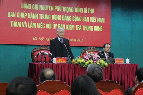 Tổng Bí thư làm việc với Ủy ban Kiểm tra Trung ương - ảnh 1