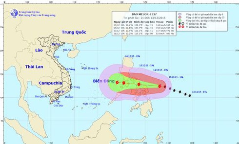 Tin bão mới nhất gần Biển Đông: Siêu bão Melor giật trên cấp 17 - ảnh 1