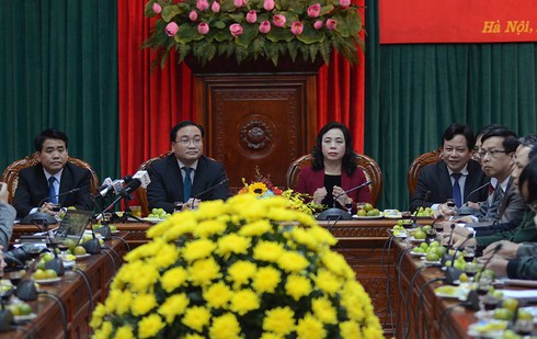 Vài phút ngắn ngủi của Bí thư Hà Nội tại giao ban báo chí đầu năm - ảnh 1